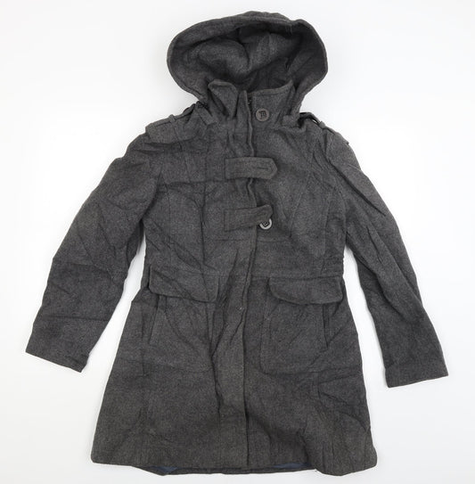 NEXT Womens Grey   Overcoat Coat Size 12