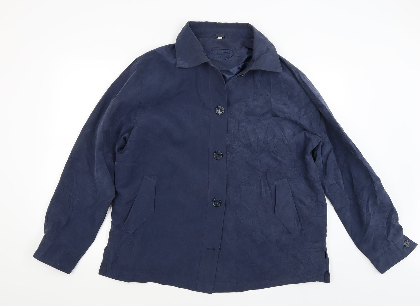 Charlotte James Womens Blue   Jacket Coat Size 18