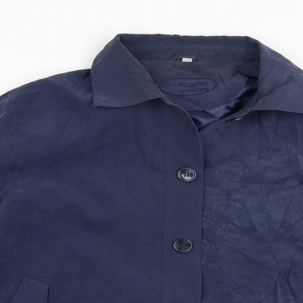 Charlotte James Womens Blue   Jacket Coat Size 18