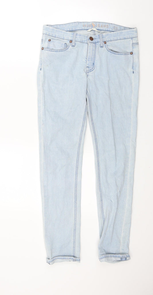 Preloved Breathless Womens Blue  Denim Skinny Jeans Size 28 in L27 in - Made in Italy - Front
