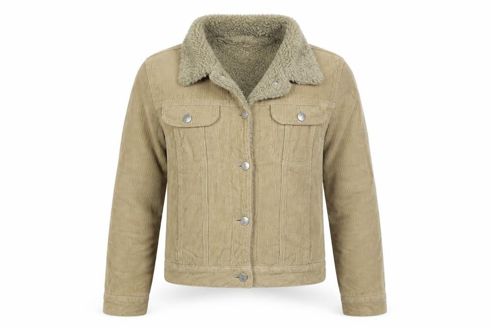 Per Una Womens Beige  Corduroy Jacket Coat Size 8
