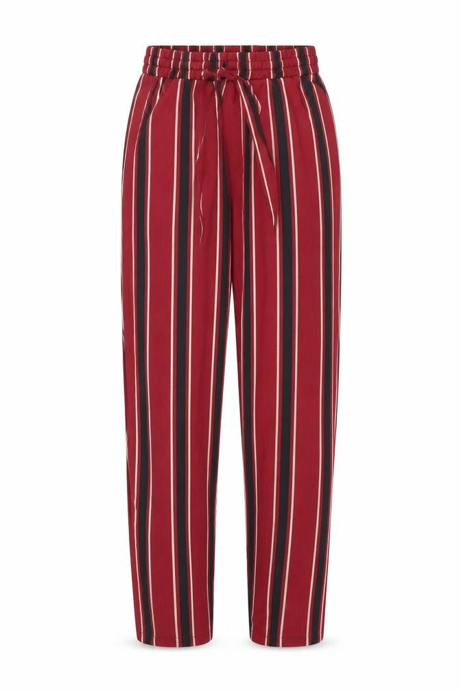 PRETTYLITTLETHING Womens Red Striped  Trousers  Size 6 L23 in