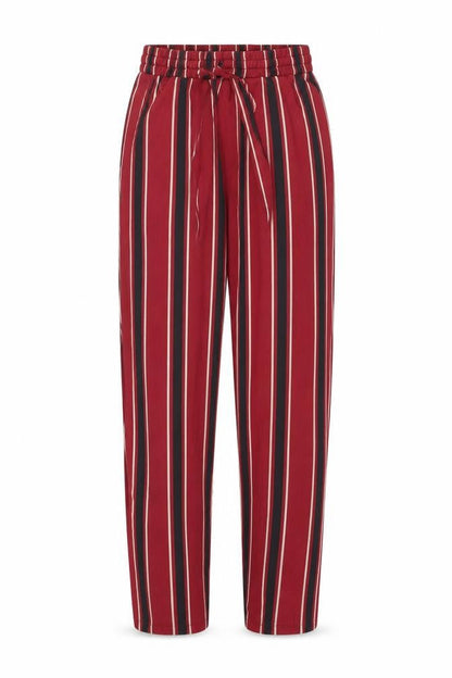 PRETTYLITTLETHING Womens Red Striped  Trousers  Size 6 L23 in