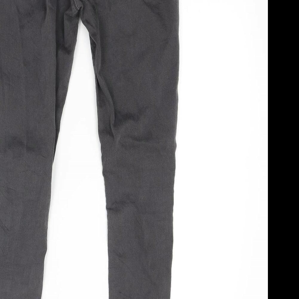 Topshop Womens Grey  Denim Skinny Jeans Size 28 in L30 in