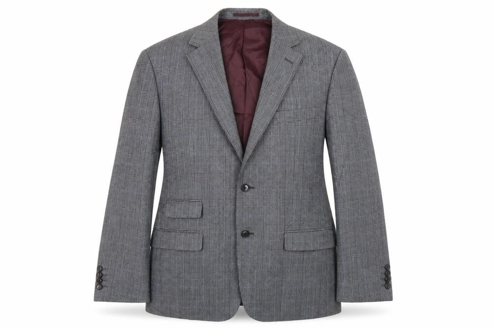 Skopes Mens Grey Plaid   Blazer