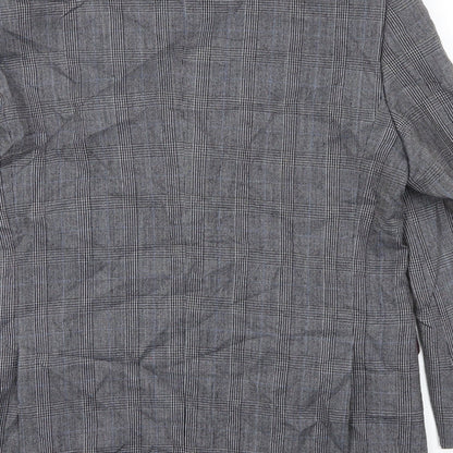Preloved Skopes Mens Grey Plaid   Blazer - Label