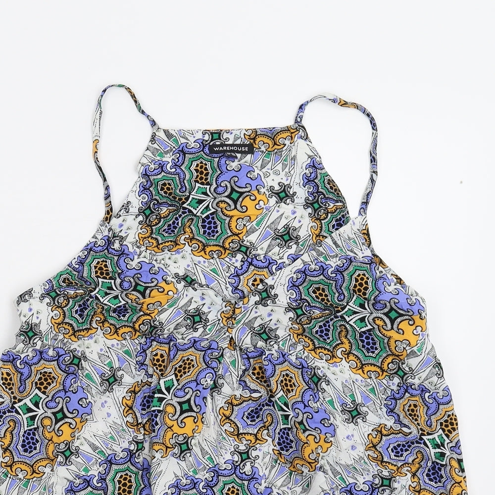 Warehouse Womens Multicoloured Geometric  Camisole Tank Size 10