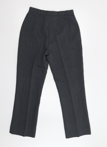 Back view of Dunnes women’s grey trousers, size UK 14, 28-inch leg