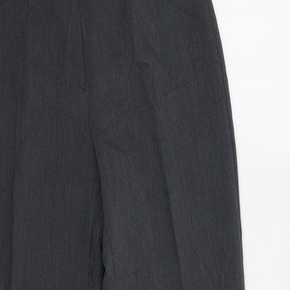 Close-up detail of Dunnes women’s grey trousers, size UK 14, 28-inch leg