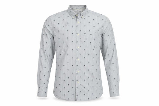H&M Mens Blue Striped   Button-Up Size M