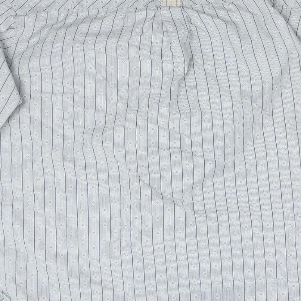 Original Brand Mens Blue Striped   Button-Up Size L