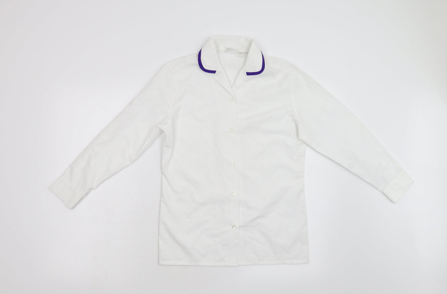 Wolfe & Scott Girls White   Basic Blouse Size M