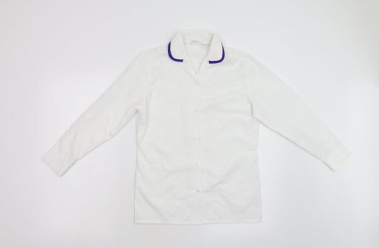 Wolfe & Scott Girls White   Basic Blouse Size M