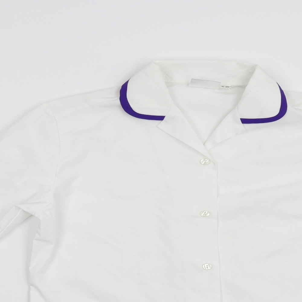 Wolfe & Scott Girls White   Basic Blouse Size M