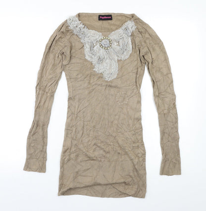Tu Womens Beige   Pullover Jumper Size S