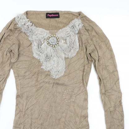 Tu Womens Beige   Pullover Jumper Size S