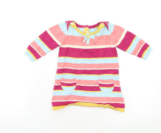 M&S Baby Multicoloured Striped  Fit & Flare  Size 0-3 Months