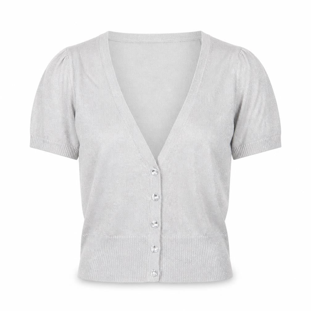 Influence Womens Silver   Cardigan Jumper Size 10
