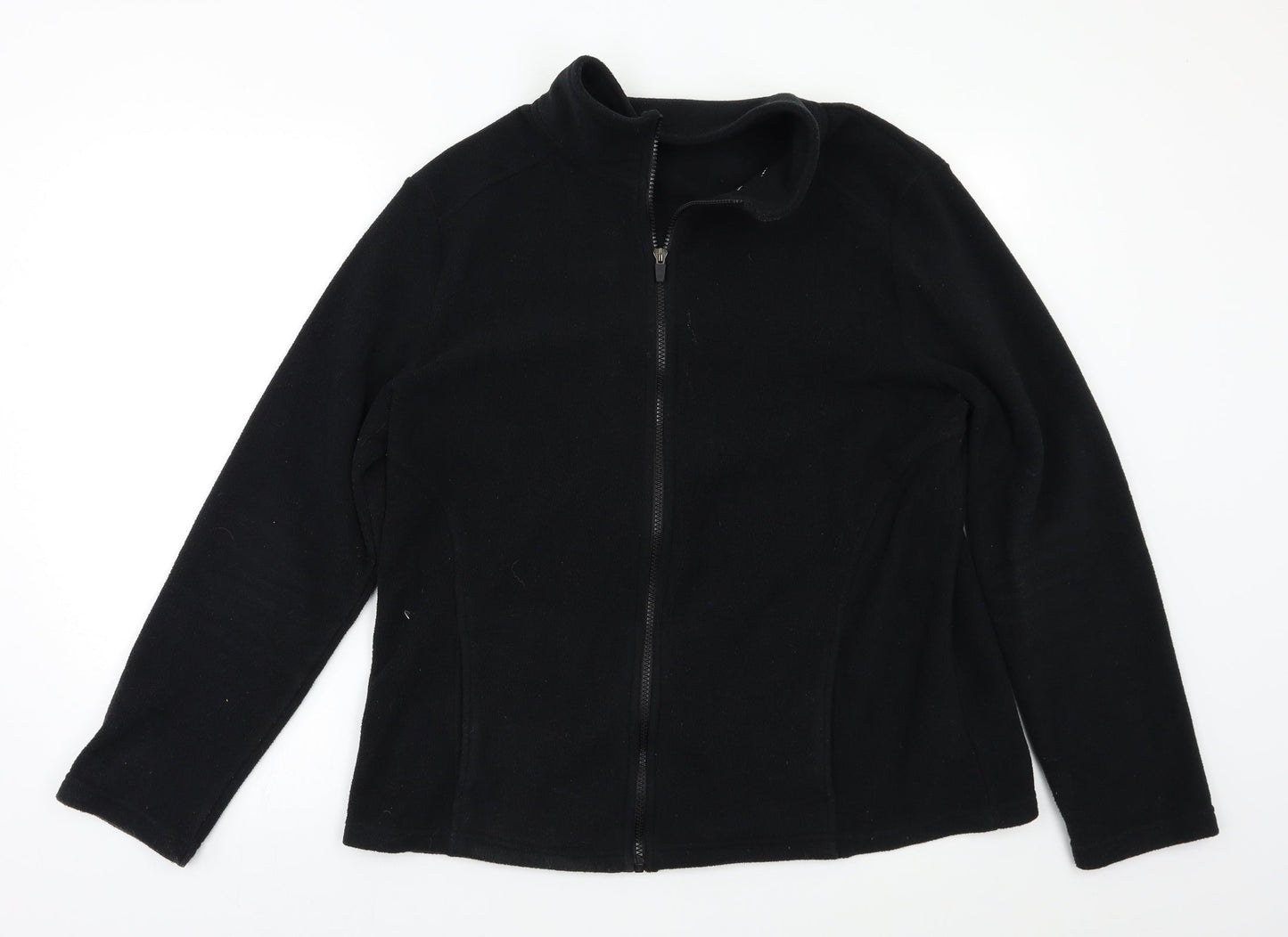 Peacocs Womens Black   Full Zip Sweatshirt Size 18