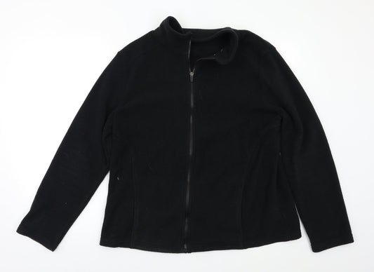Peacocs Womens Black   Full Zip Sweatshirt Size 18