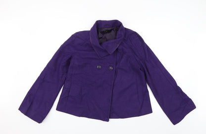 Stile Benetton Womens Purple Jacket Size 18