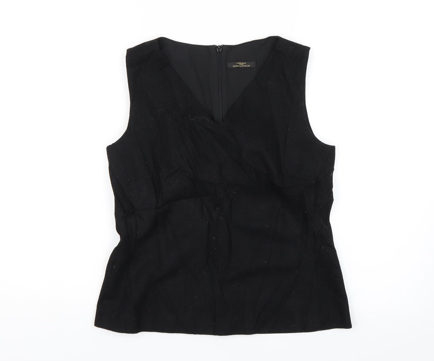 Marks and Spencer Womens Black   Basic Blouse Size 8