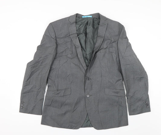 Burton Mens Grey Striped  Jacket Blazer Size 42