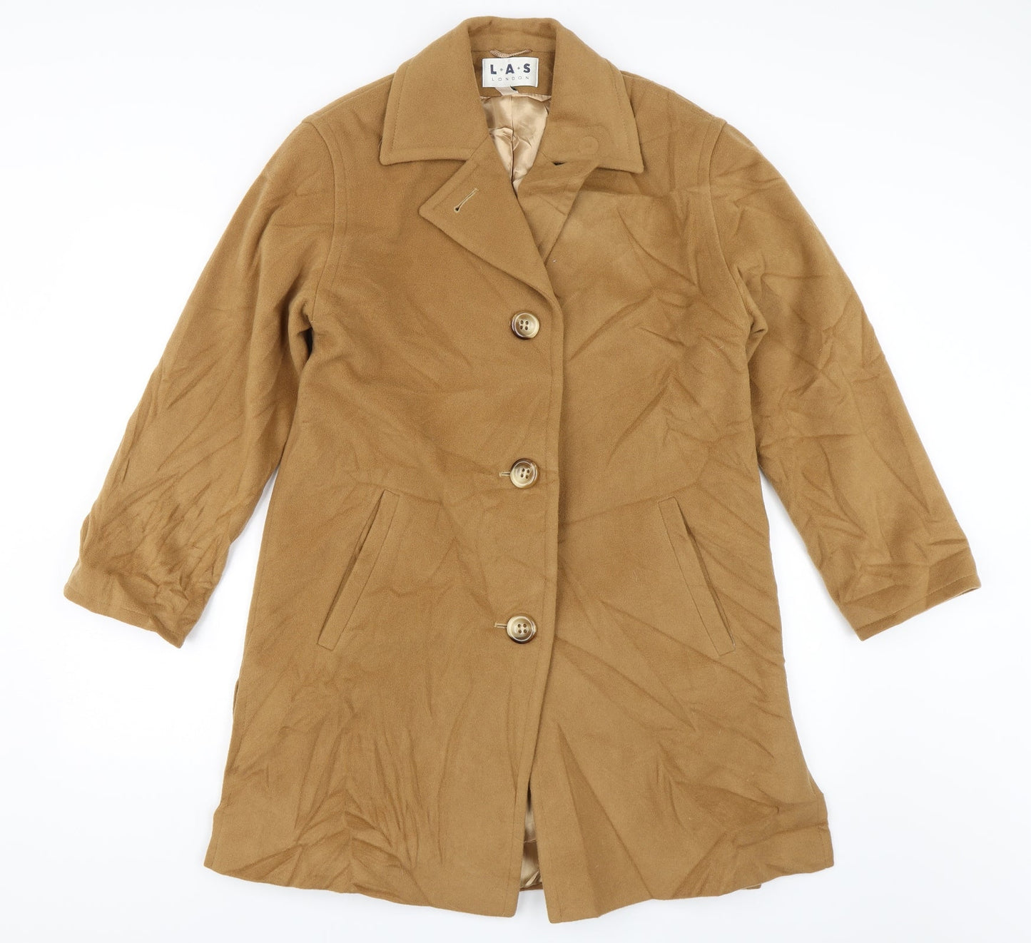 LAS London Womens Brown   Overcoat Jacket Size 8
