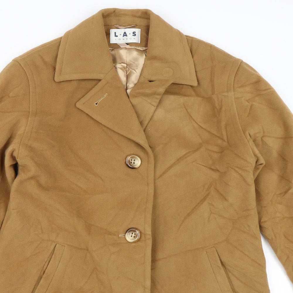 LAS London Womens Brown   Overcoat Jacket Size 8