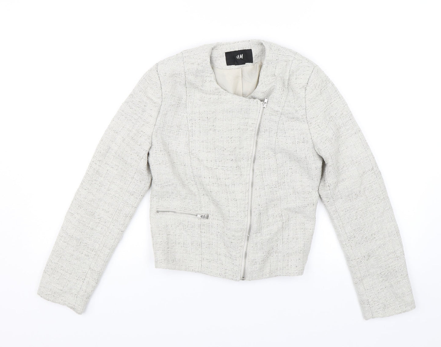 H&M Womens Grey   Jacket  Size 6