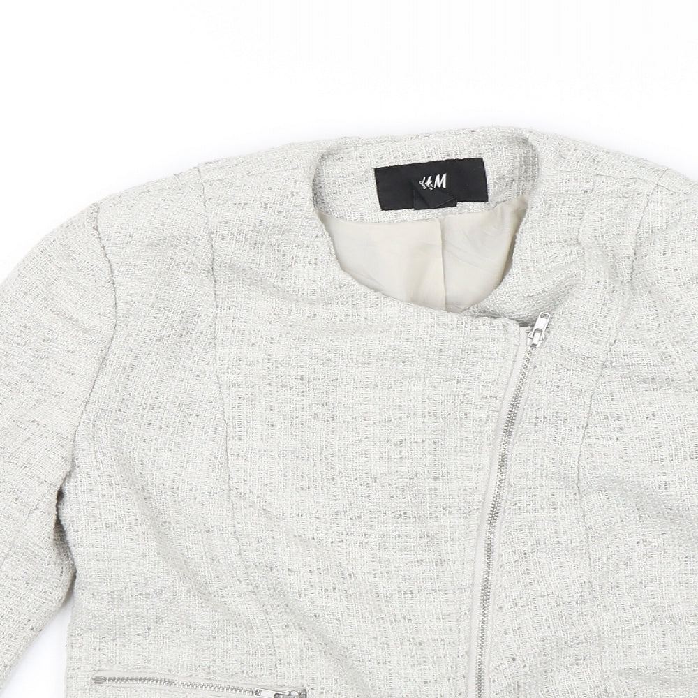 H&M Womens Grey   Jacket  Size 6
