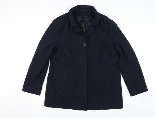 Canada Womens Blue   Overcoat Jacket Size 18