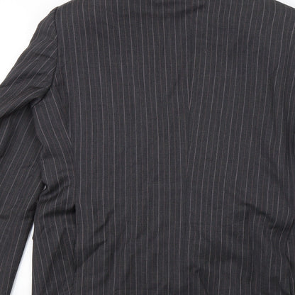 Preloved NEXT Mens Grey Striped  Jacket Suit Jacket Size 42 - Label
