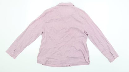 EWM Womens Pink   Basic Button-Up Size 16