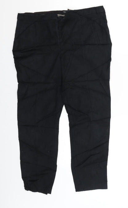 Next Womens Black   Trousers  Size 12 L26 in