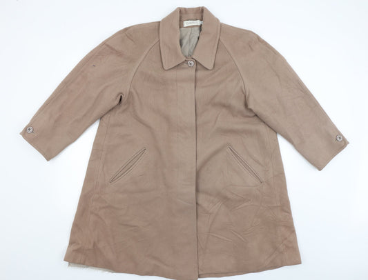 Chanelle Womens Beige   Jacket Coat Size 12