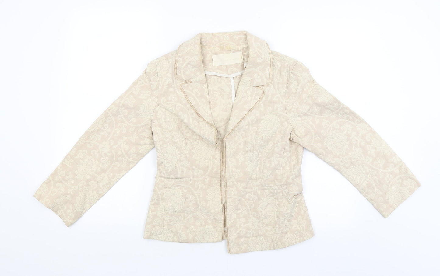 Schumacher Womens Beige Fair Isle  Jacket  Size M