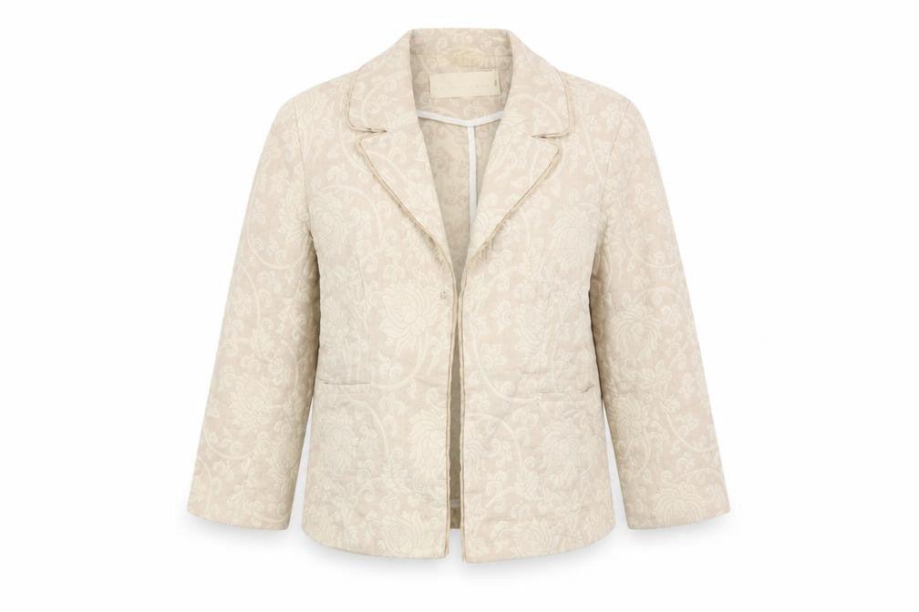Schumacher Womens Beige Fair Isle  Jacket  Size M