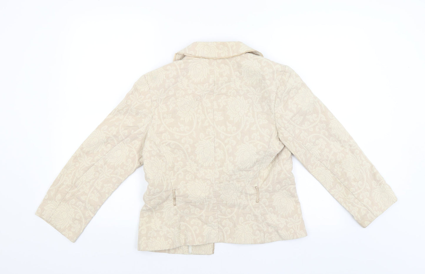 Schumacher Womens Beige Fair Isle  Jacket  Size M