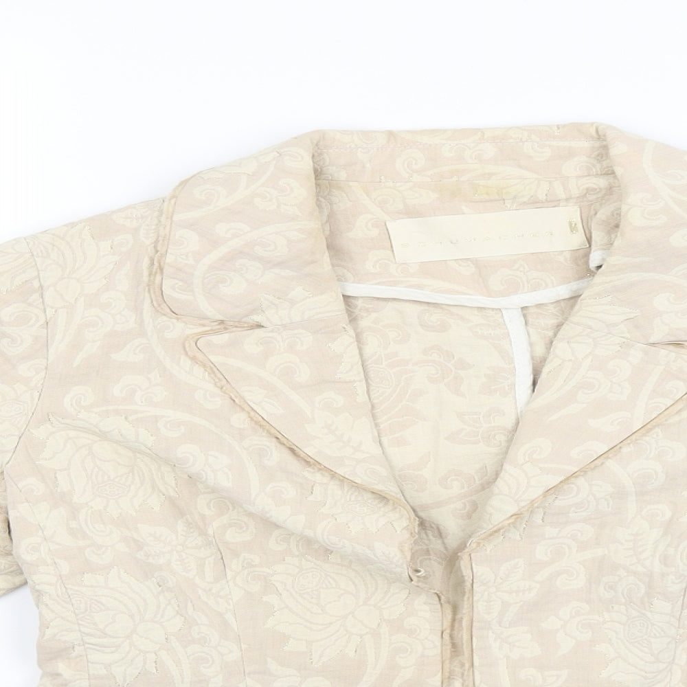 Schumacher Womens Beige Fair Isle  Jacket  Size M