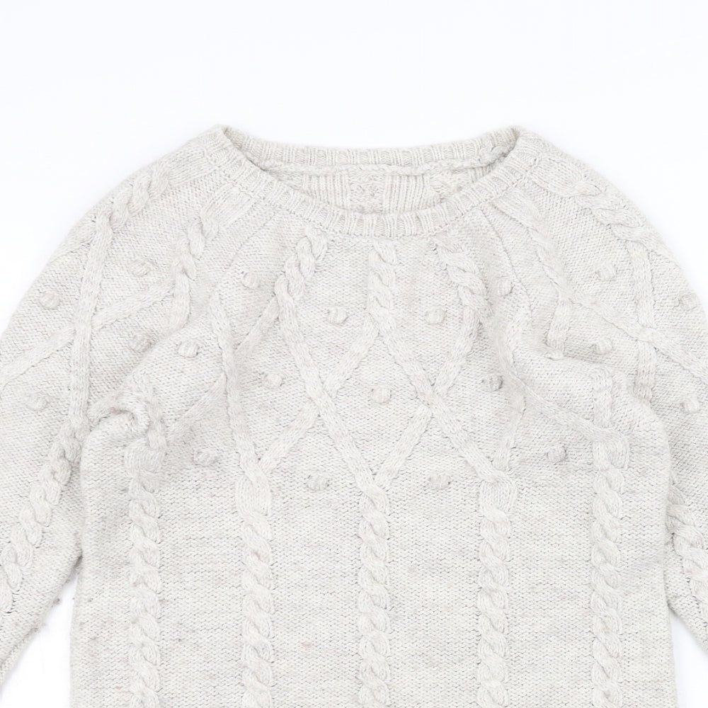 Marks and Spencer Womens White   Pullover Jumper Size 14