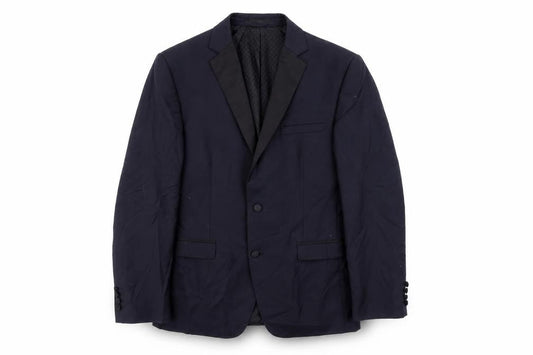 Front view of French Connection men’s blue jacket suit jacket, size 40