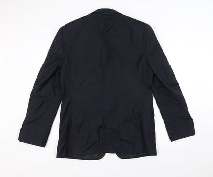 Back view of French Connection men’s blue jacket suit jacket, size 40