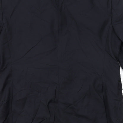 Brand and care label for French Connection men’s blue jacket suit jacket, size 40