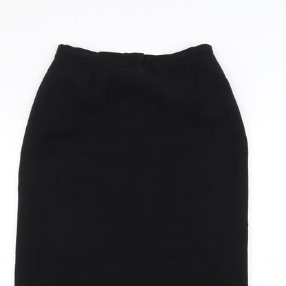 Close-up detail of Principles women’s black a-line skirt, size UK 12