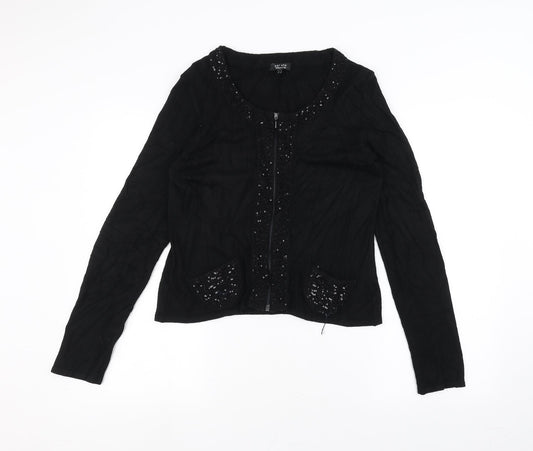 Marks and Spencer Womens Black   Cardigan Jumper Size L