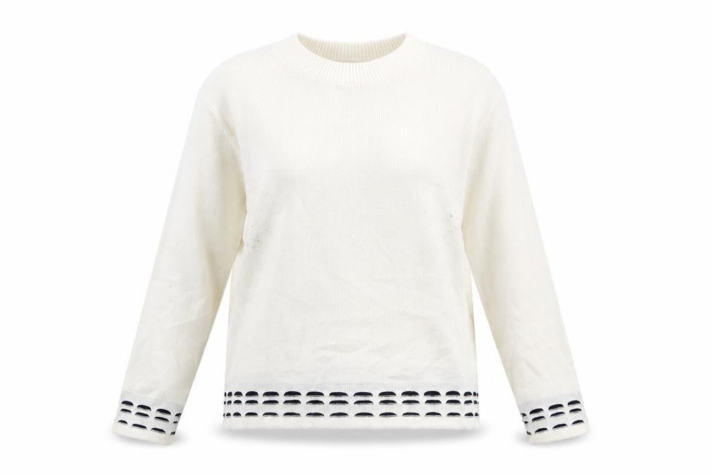 Lizzi Womens White   Pullover Jumper Size M