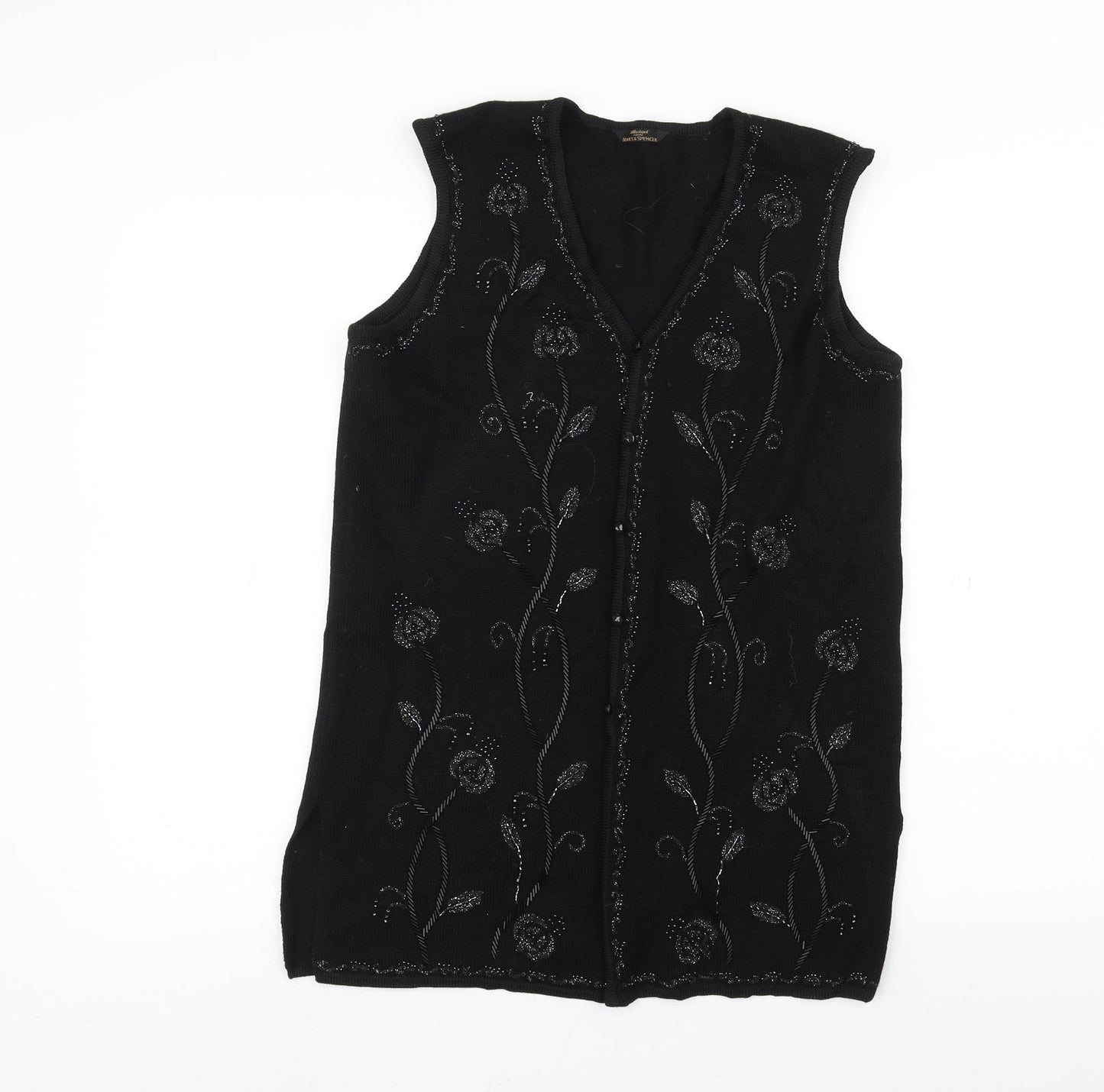 Marks and Spencer Womens Black   Jacket Coatigan Size 12