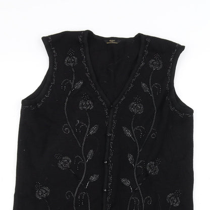 Marks & Spencer Womens Black   Jacket Coatigan Size 12