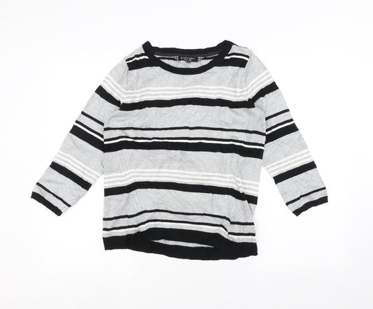 Principles Womens Grey Striped  Pullover Jumper Size 14